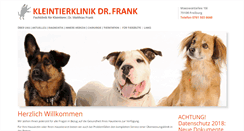 Desktop Screenshot of kleintierklinik-frank.de